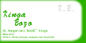 kinga bozo business card